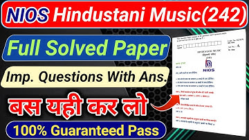 NIOS Hindustani Music