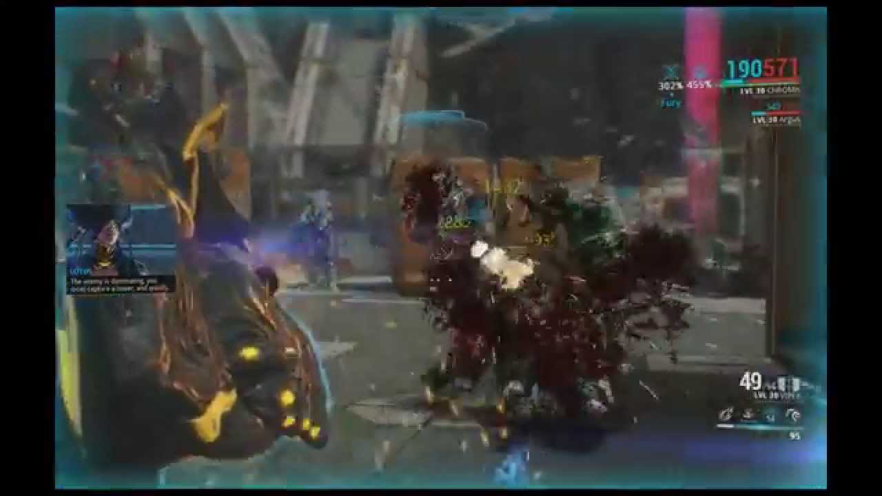 Warframe: Chroma's Fury gibbing, Vex Armor skill