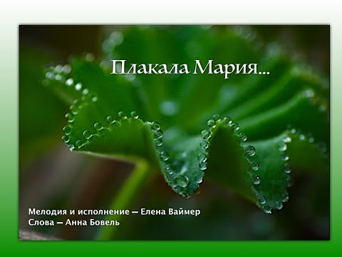 Плакала Мария Елена Ваймер