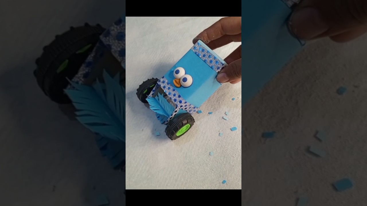 Make A vacuum cleaner with toothpaste box