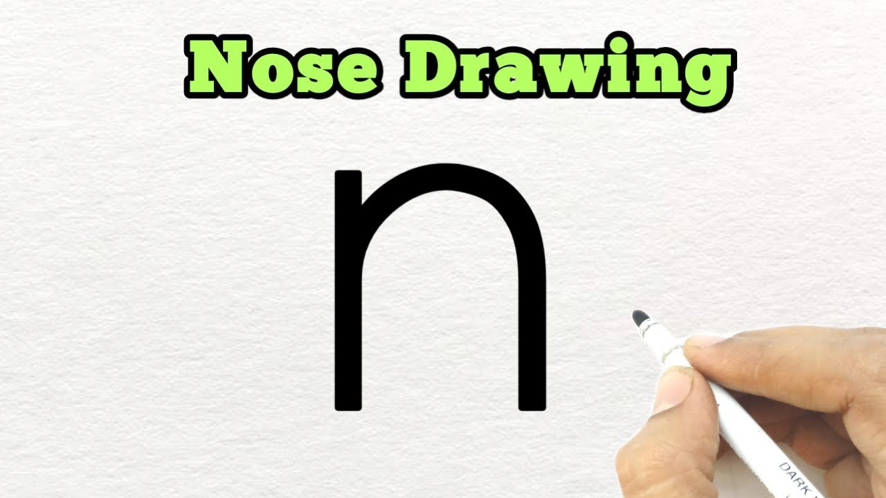 Beautiful Nose👃Drawing | How to Draw Nose with Letter N | Easy Nose Drawing for Beginners | Drawing