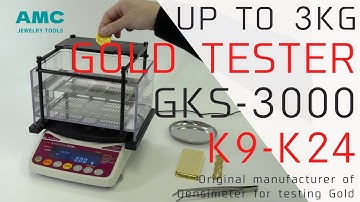 GKS-3000 GOLD/PLATINUM TESTER / Purity 9K-24K & % Density principle, Japan