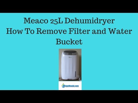 Meaco 25L Dehumidryer How To Remove Filter and Water Tank Byemould