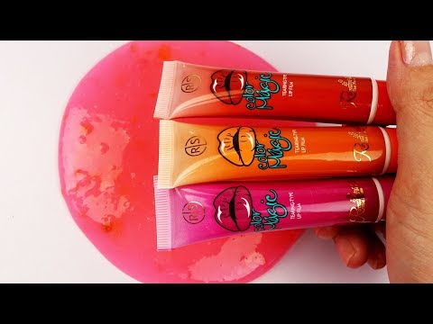 【ASMR】 メイクアップ編集によるスライムカラーリング Slime Coloring with Makeup Compilation Video #4