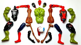 MERAKIT MAINAN SUPERHERO SPIDER-MAN VS VENOM VS HULK SMASH AND EYE BALL HEAD - AVENGERS