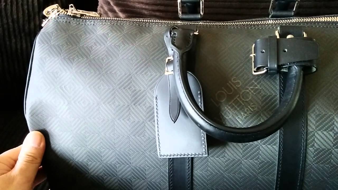 Limited Edition Louis Vuitton Damier Carbone fiber Keepall travel bag! excess luxury - YouTube