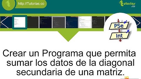 arreglos – pSeint (suma datos diagonal secundaria)