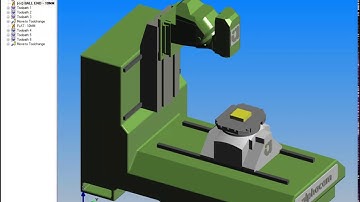 Alphacam 5 axis CNC CAD/CAM Milling Simulation - Machine Configuration #2