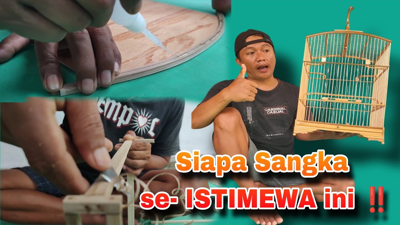 Membuat Sangkar Cungkok full Bambu👍 || easy way to make a bird cage from bamboo