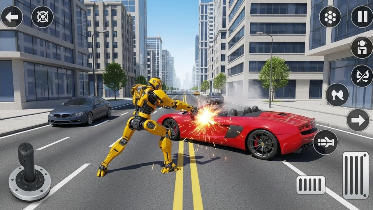 🥵Epic Robot vs Car Battle 🔥 | Real City War | Robot Transform Game 2025😱