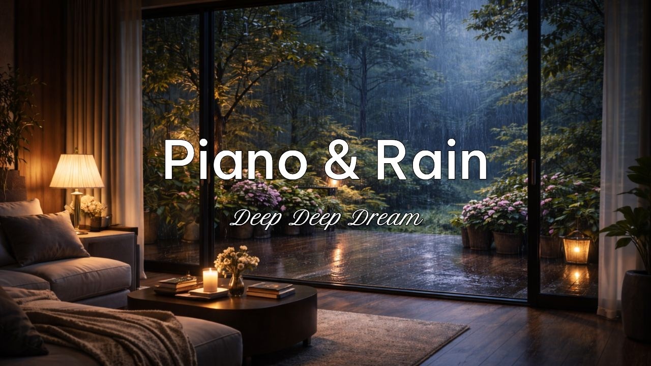 🌙 Мягкая музыка для сна и спокойный шум дождя 🎧