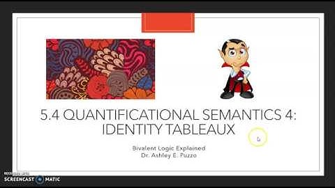 5.4a Quantificational Semantics 4: Identity Tableaux