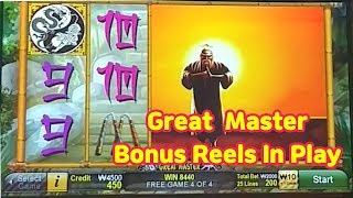 [#Korea_Slots] Great Master Slot Machine Bonus Reels In Play
