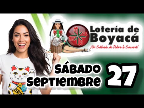 Resultado LOTERIA DE BOYACA Sabado 27 de Septiembre de 2025