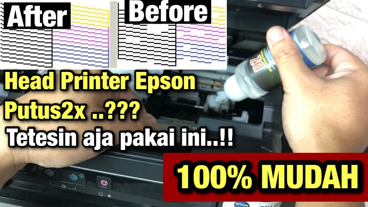 Cara Perbaiki Printer Epson Hasil Putus Putus Tidak Jelas L3110 L