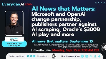 Microsoft & OpenAI change partnership, publishers fight AI scraping, Oracle’s $300B AI play & more