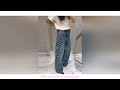 #Denim Wide Leg Pants Women Y2K Side Beading High Waist Pockets Baggy Jeans Female 2025 New Fashi
