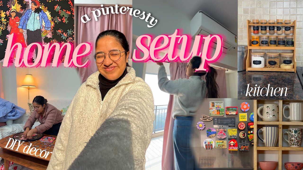 a pinteresty *HOME SETUP* ep 2!! puzzle decor, kitchen setup, wardrobe setup