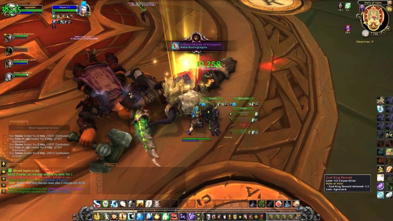 WoW Legion : Halls Of Valor Mythic Odyn (healing)