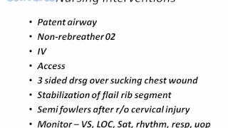 Chest Trauma pneumothorax and hemothorax