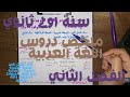 ملخص اللغة العربية للسنة اولى ثانوي الفصل الثاني ملخص اللغة العربية للسنة اولى ثانوي الفصل الثاني