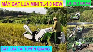 Máy gặt lúa mini TL-1.0 new gặt lúa tại Tuyên Quang