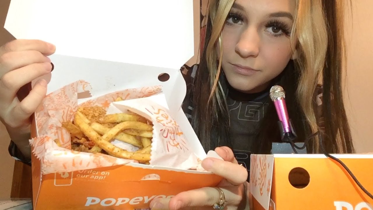 ASMR EATING POPEYE'S NEW GHOSTPEPPER WINGS...
