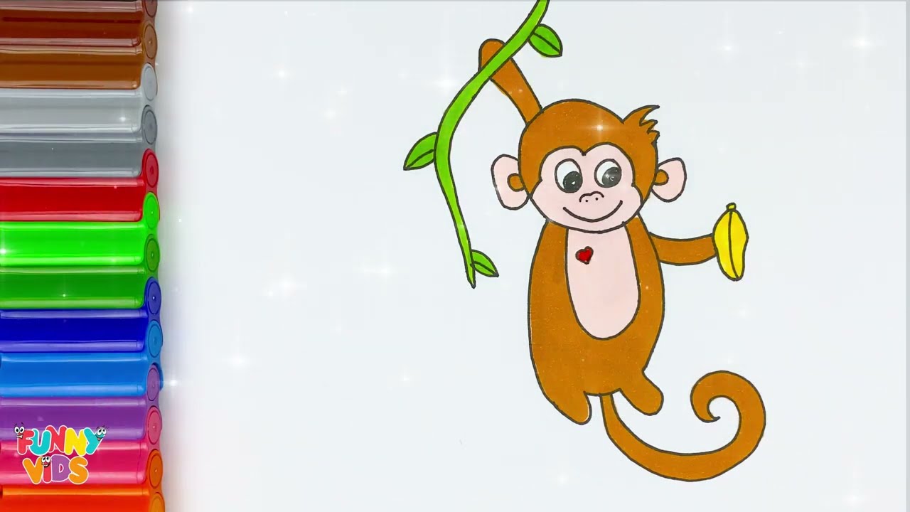 Cartoon Monkey coloring page | Free Printable Coloring Pages