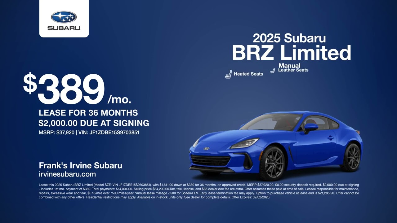Subaru BRZ 01/11/2026 6744019