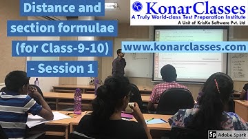 www.konarclasses.com : Distance and section formulae (for Class-9-10) - Session 1