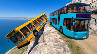 100 Dummies in Double Bus vs City Bus 💥🤯 | BeamNG Drive #254!  screenshot 5