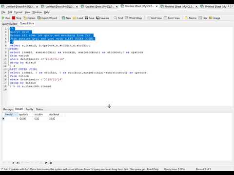 MySQL Sub Query, Full Outer Join, Left Outer Join, Right Outer Join