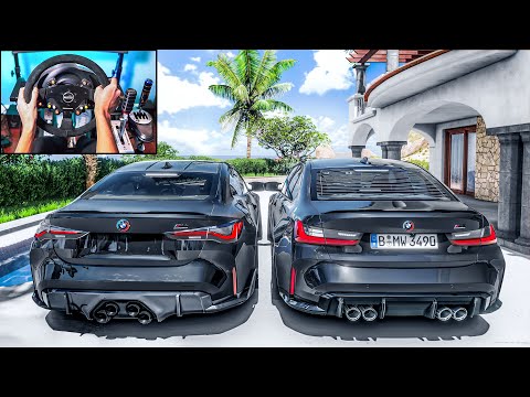 BMW M3 G80 & BMW M4 G82 - Forza Horizon 5 (Steering Wheel + Shifter) Gameplay