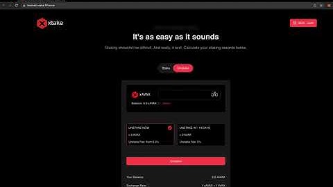Unstake AVAX on Avalanche immediately with no delay with Xtake Finance