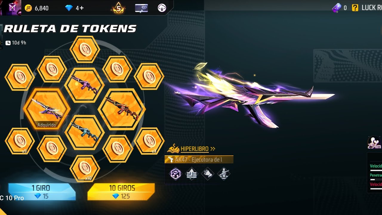 Sacando la AK47 ejecutora free fire 