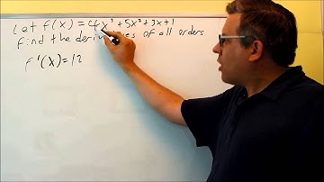 Higher Order Derivatives Explanation With Examples