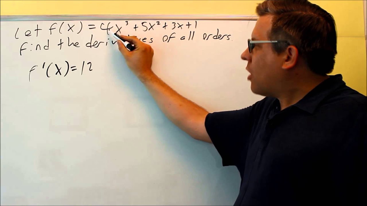 Higher Order Derivatives Explanation With Examples