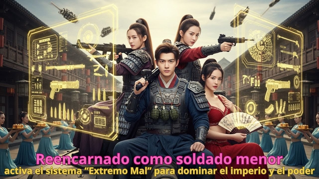 Reencarnado como soldado menor, activa el sistema “Extremo Mal” para dominar el imperio y el poder.