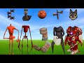 WRONG HEADS SIREN HEAD BLOOD, SKIBIDI TOILET ZOMBIE, BASKETBALL, SIREN HEAD HULKBUSTER, CARTOON CAT