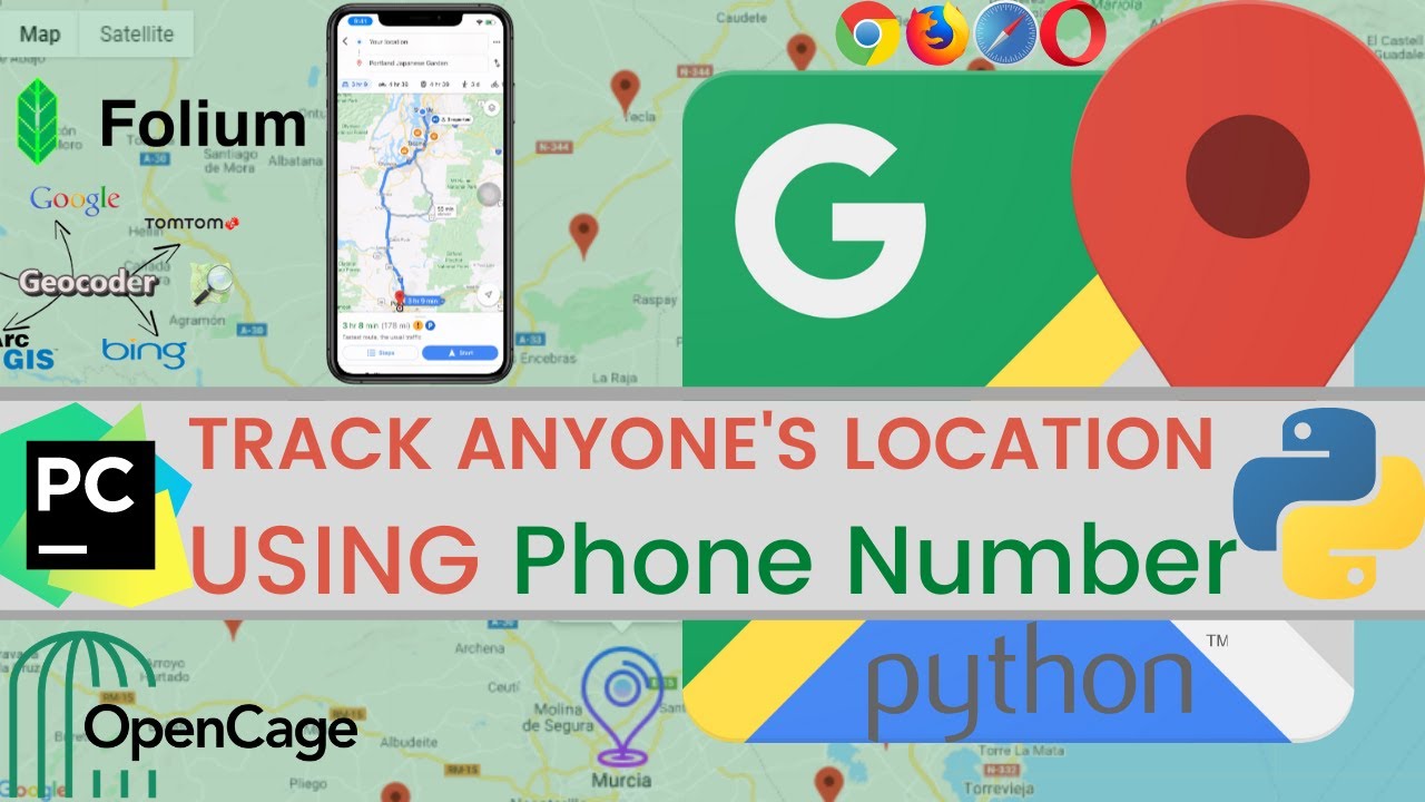 Track Phone Number Location using Python | Python Map Project