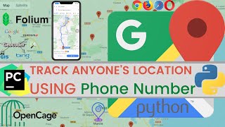 How to Track any phone number location using python | Python Map Project