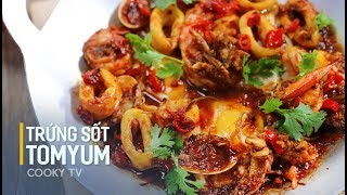How to make super delicious EGGS WITH SEAFOOD TOMYUM SAUCE - FRIED EGGS WITH TOMYUM SAUCE - Cooky TV screenshot 3