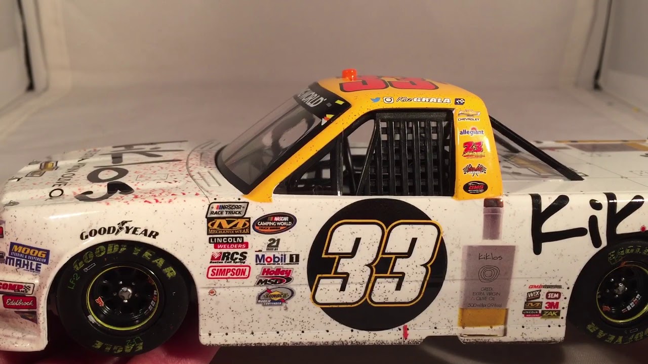Review: 2017 Kaz Grala #33 Kiklos Olive Oil Daytona Win Chevy Truck 1/24 NASCAR Diecast