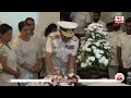 නන්දා මාලනියට අවසන් ගෞරව දැක්වීමට ආ නාවික හමුදාපති | Ada Derana