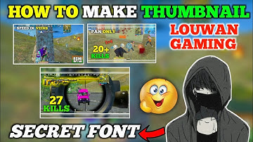 How To Make Thumbnail Like @louwangg | Pubg Lite Thumbnail Editing | Louwan Gaming Thumbnail