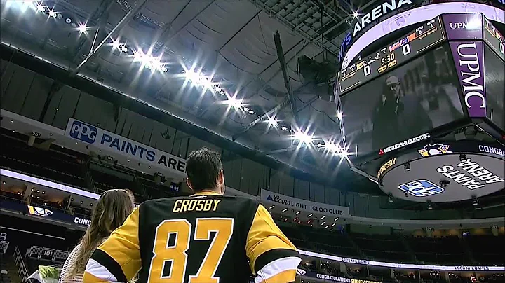 Penguins and league honor Crosbys 1,000th game