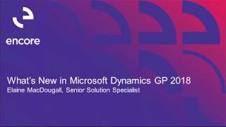 What's New in Dynamics GP 2018