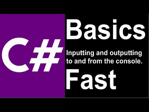 c# basics fast:  2.  inputting and outputting to and from the console (with worked example)