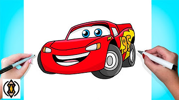How To Draw Lightning McQueen | Cars | Tutorial Easy