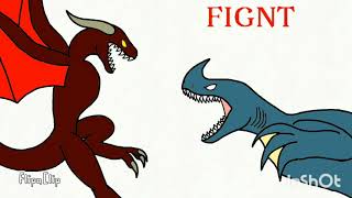 Dragon World 2 битва | Огненный дракон vs Дракона Акулы 🔥💧